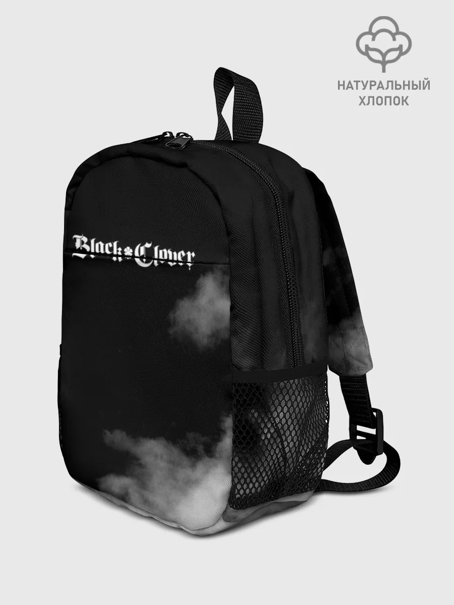 Рюкзак детский / Логотип Черного Клевера в дымке