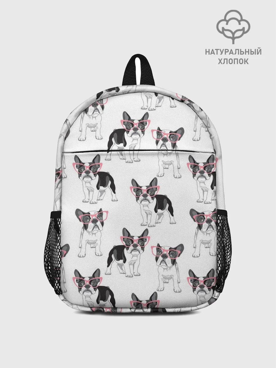 Рюкзак детский / Французские бульдоги в очках