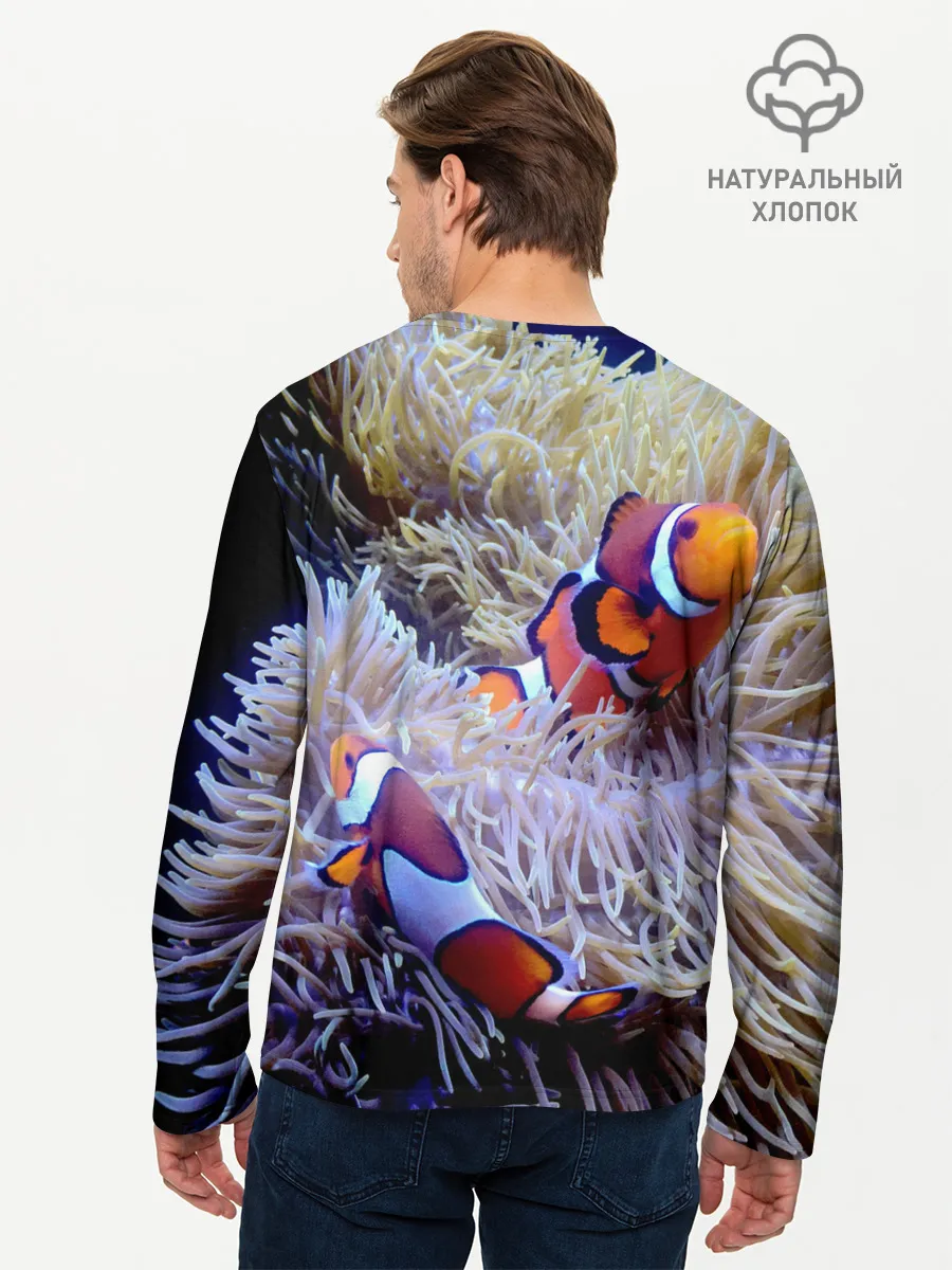 Мужской лонгслив базовый / Клоуны в актинии