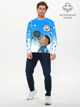 Мужской лонгслив базовый / СЕРХИО АГУЭРО / МАНЧЕСТЕР СИТИ