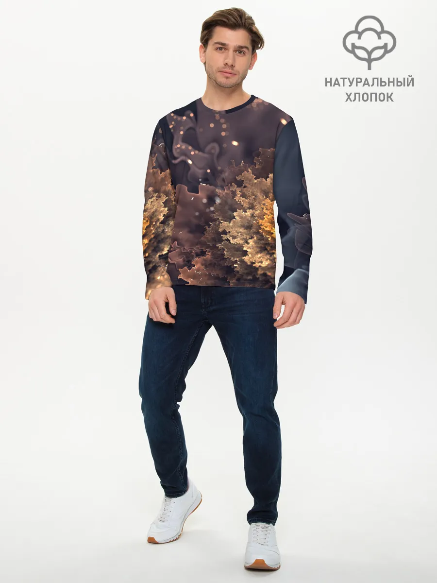 Мужской лонгслив базовый / КосмиЧеский Цветок