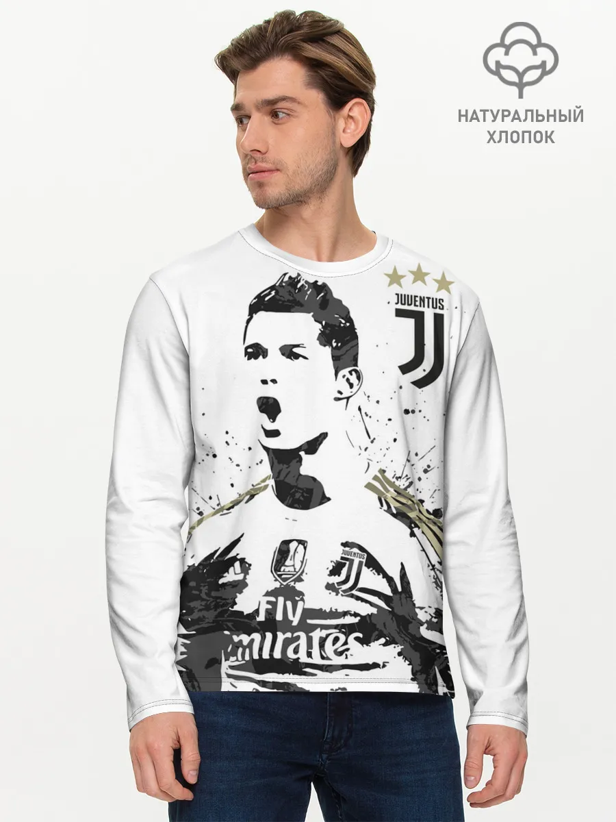 Мужской лонгслив базовый / Криштиану Роналду