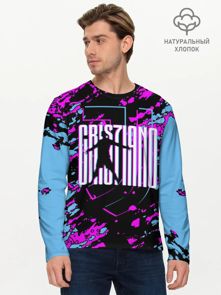Мужской лонгслив базовый / Криштиану Роналду