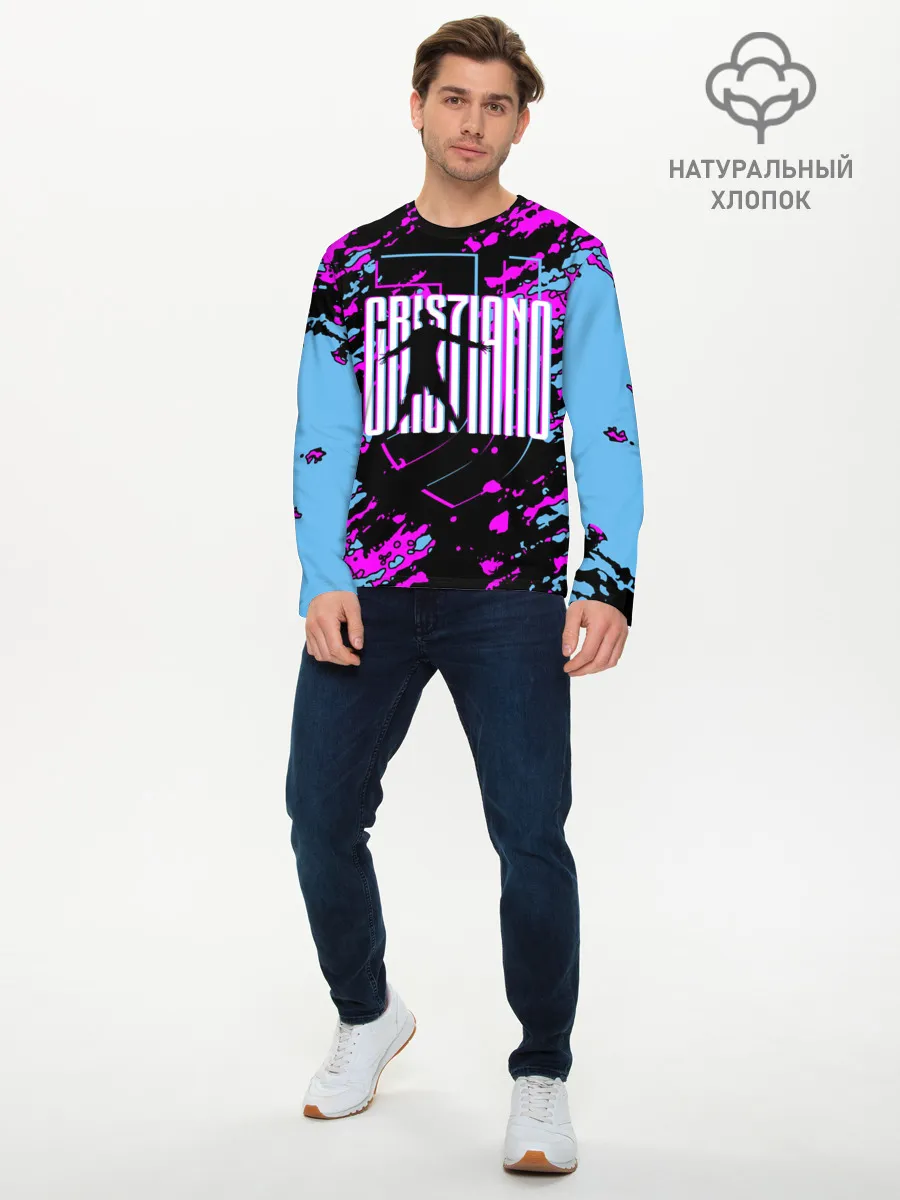 Мужской лонгслив базовый / Криштиану Роналду