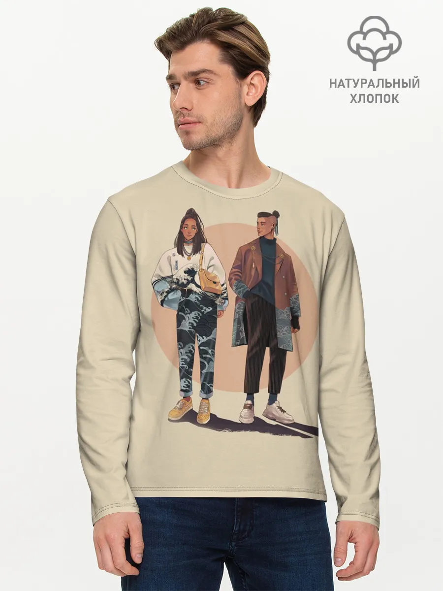 Мужской лонгслив базовый / Катара и Сокка