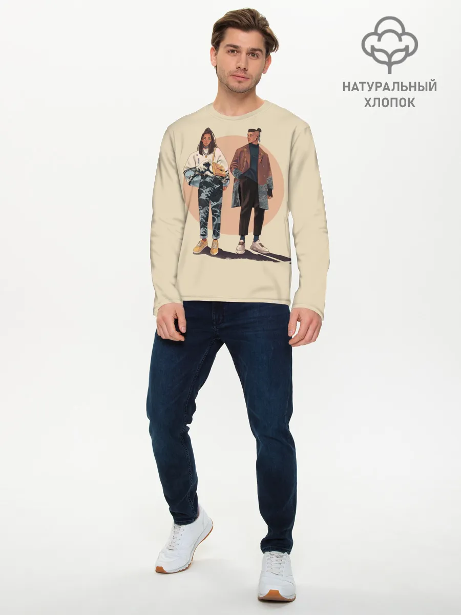 Мужской лонгслив базовый / Катара и Сокка