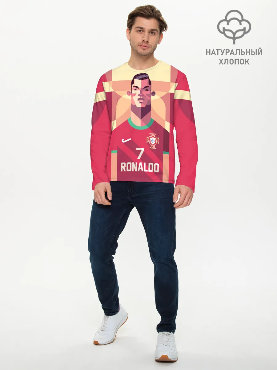 Мужской лонгслив базовый / Криштиану Роналду