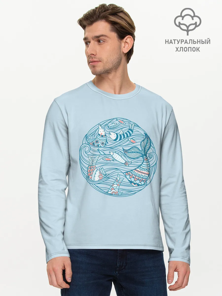 Мужской лонгслив базовый / Sea Circle