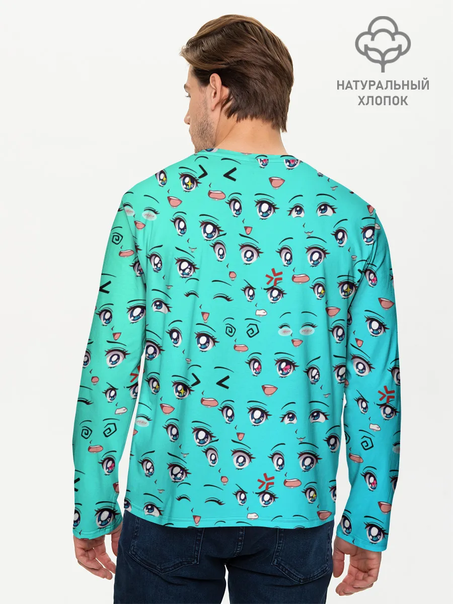 Мужской лонгслив базовый / Аниме эмоции