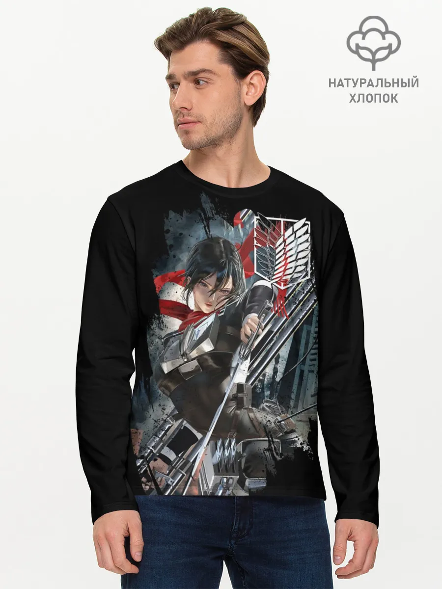 Мужской лонгслив базовый / Shingeki no Kyojin