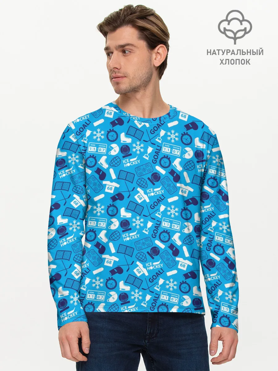 Мужской лонгслив базовый / Хоккей