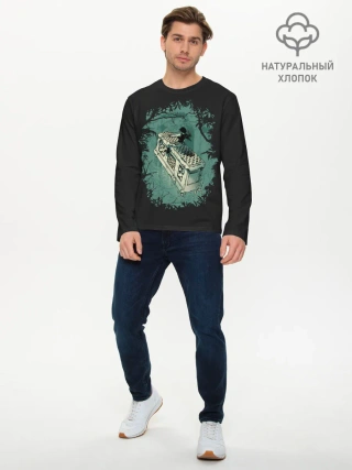 Мужской лонгслив базовый / Верхом на гробнице