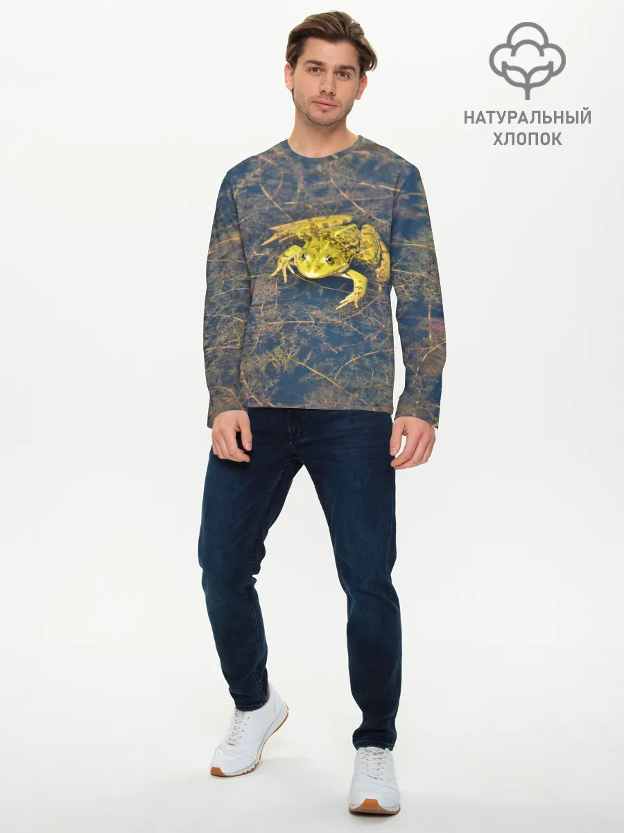 Мужской лонгслив базовый / Лягушка