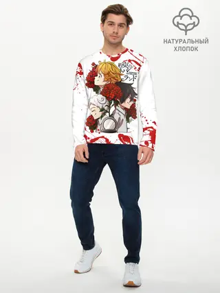 Мужской лонгслив базовый / Yakusoku no Neverland