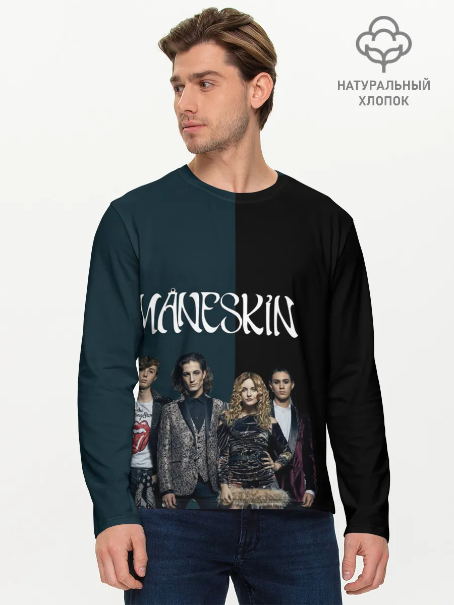 Мужской лонгслив базовый / Maneskin. New heroes