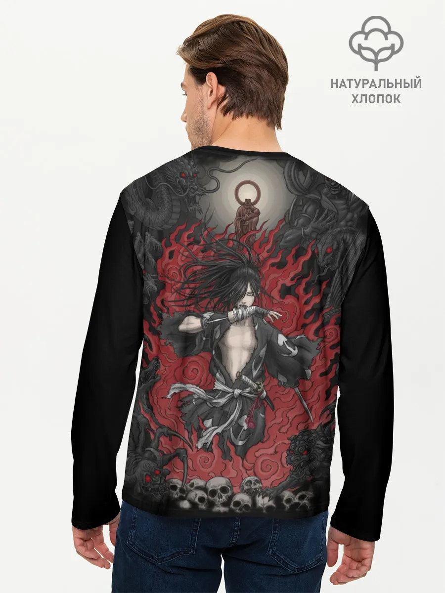 Мужской лонгслив базовый / ХЯККИМАРУ В ОГНЕ | ДОРОРО