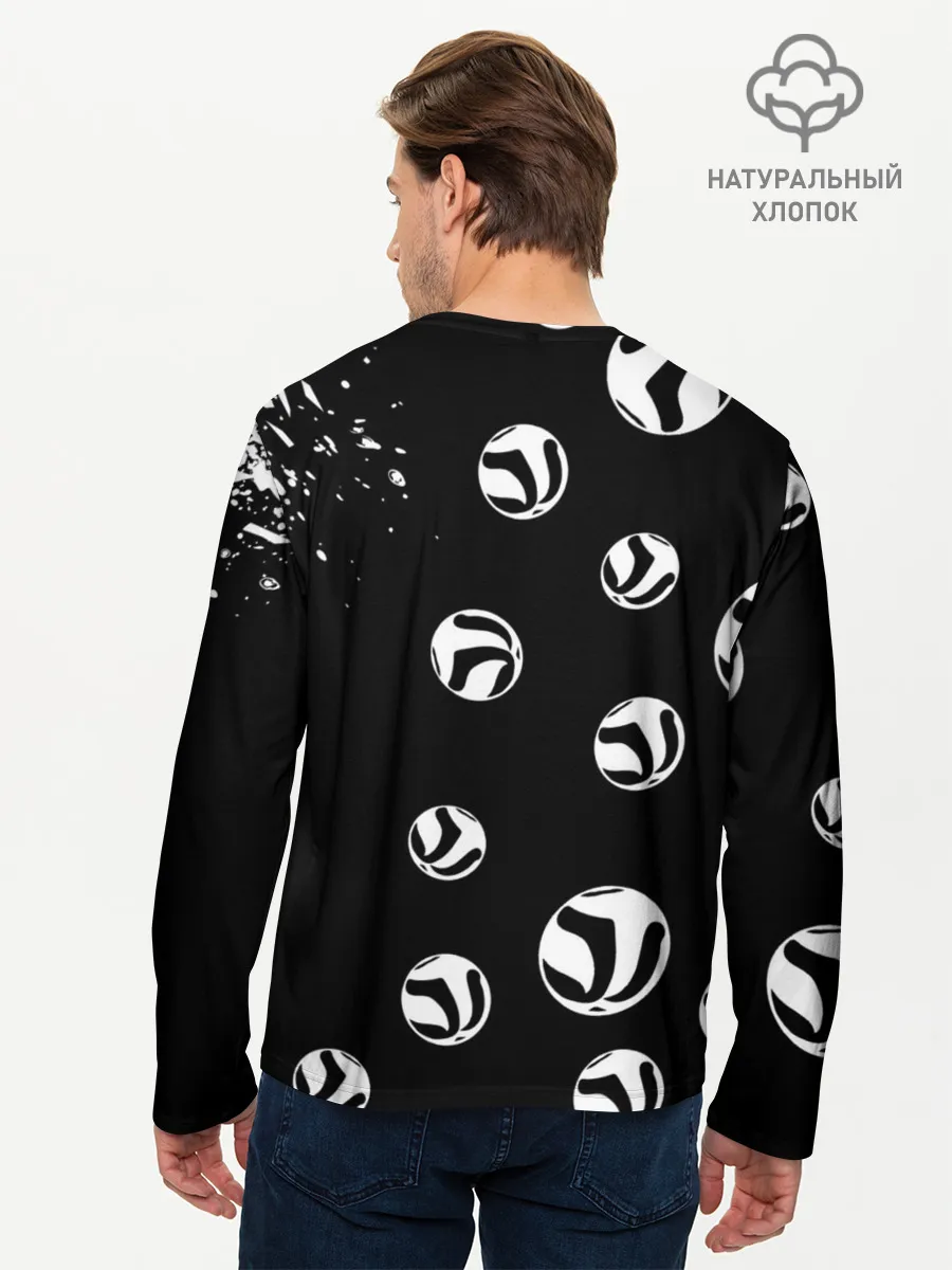 Мужской лонгслив базовый / Старшая Некома коты Haikyuu!!