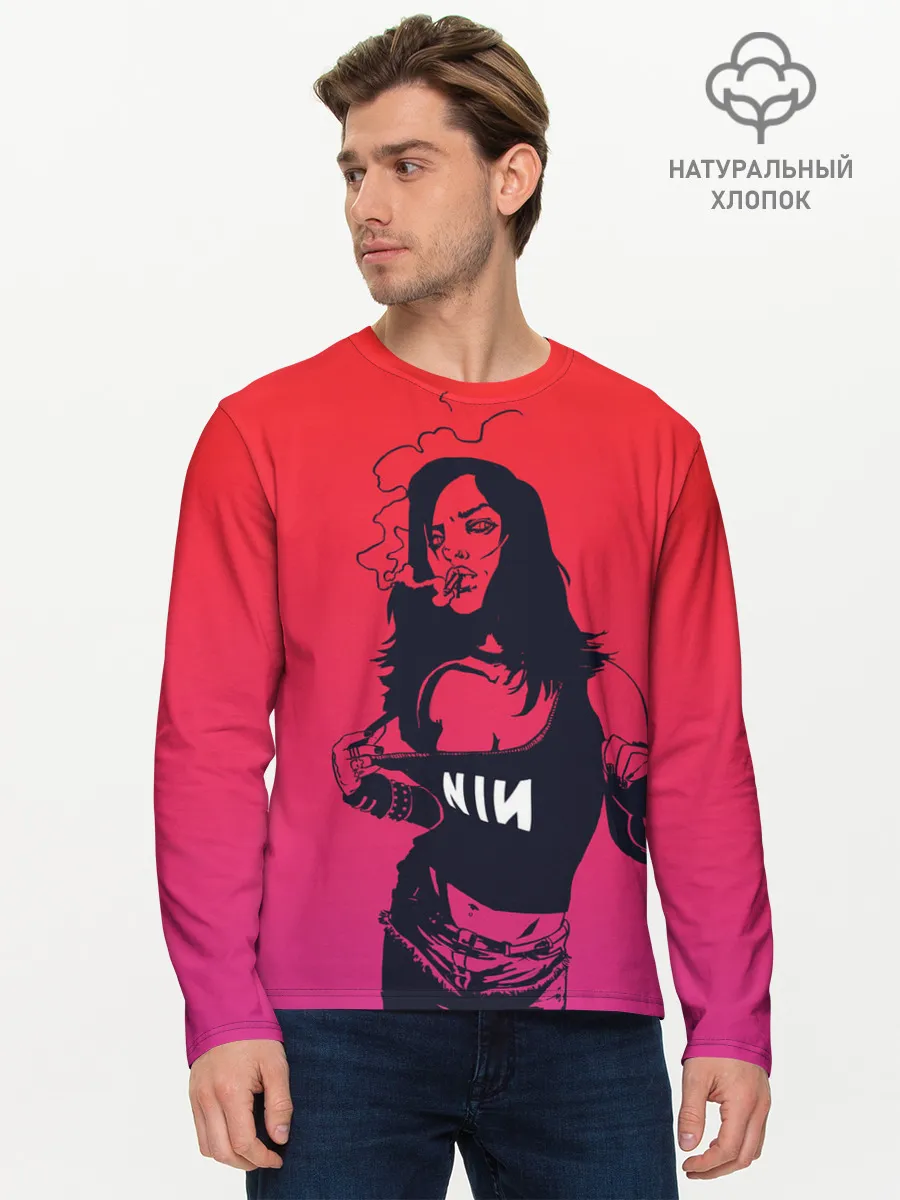 Мужской лонгслив базовый / Фанатка NIN