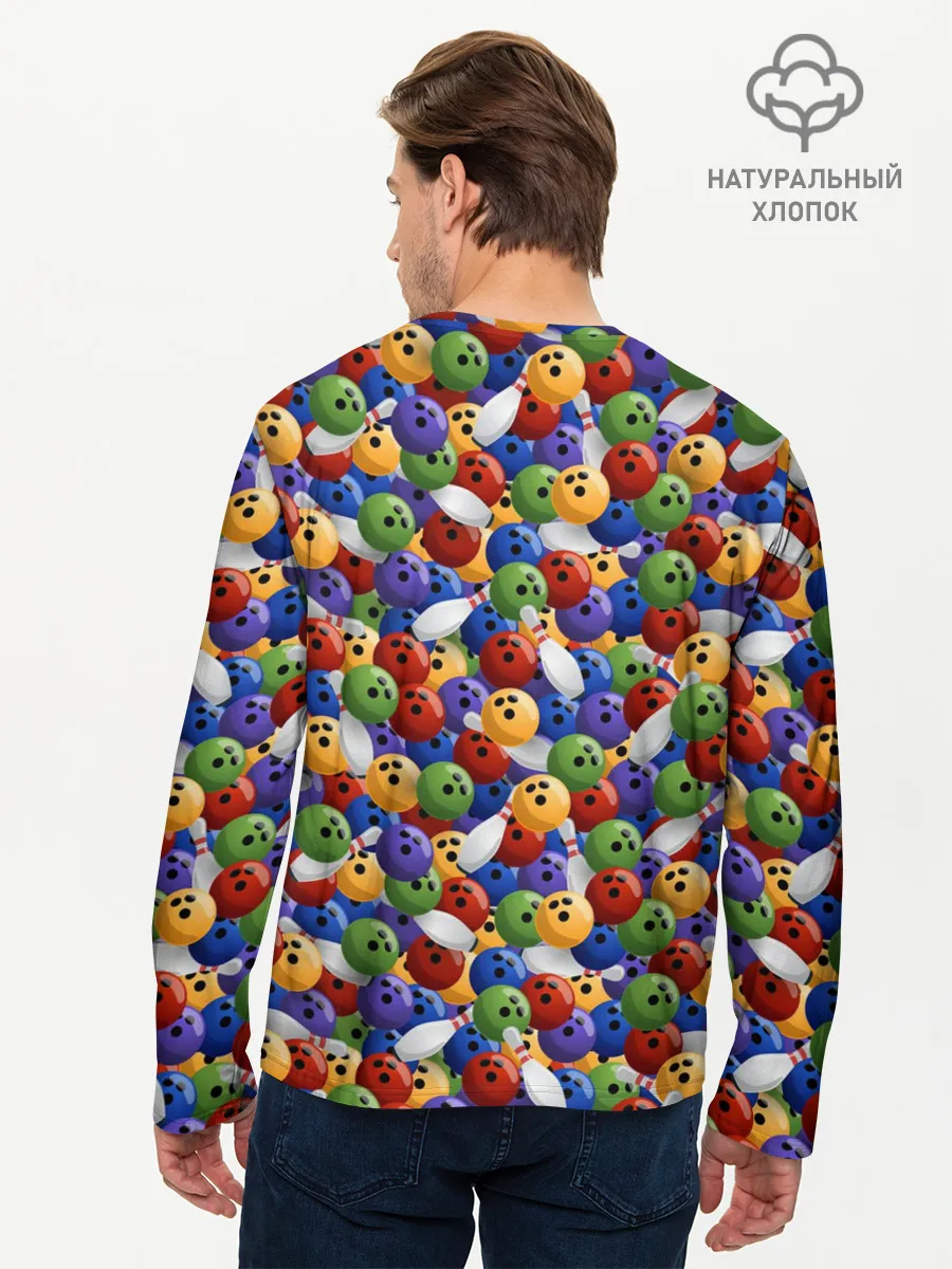 Мужской лонгслив базовый / Боулинг