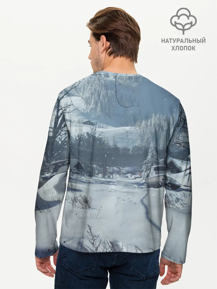 Мужской лонгслив базовый / Элли в деревне