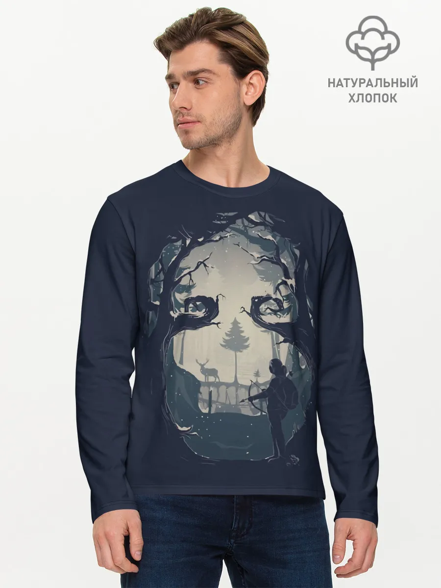 Мужской лонгслив базовый / Элли на охоте