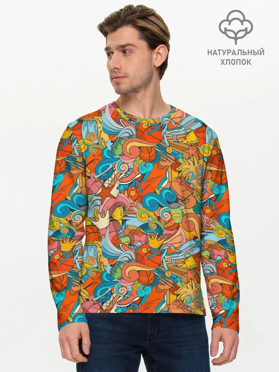 Мужской лонгслив базовый / Basketball