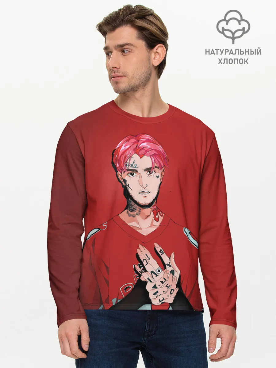 Мужской лонгслив базовый / Red Lil Peep