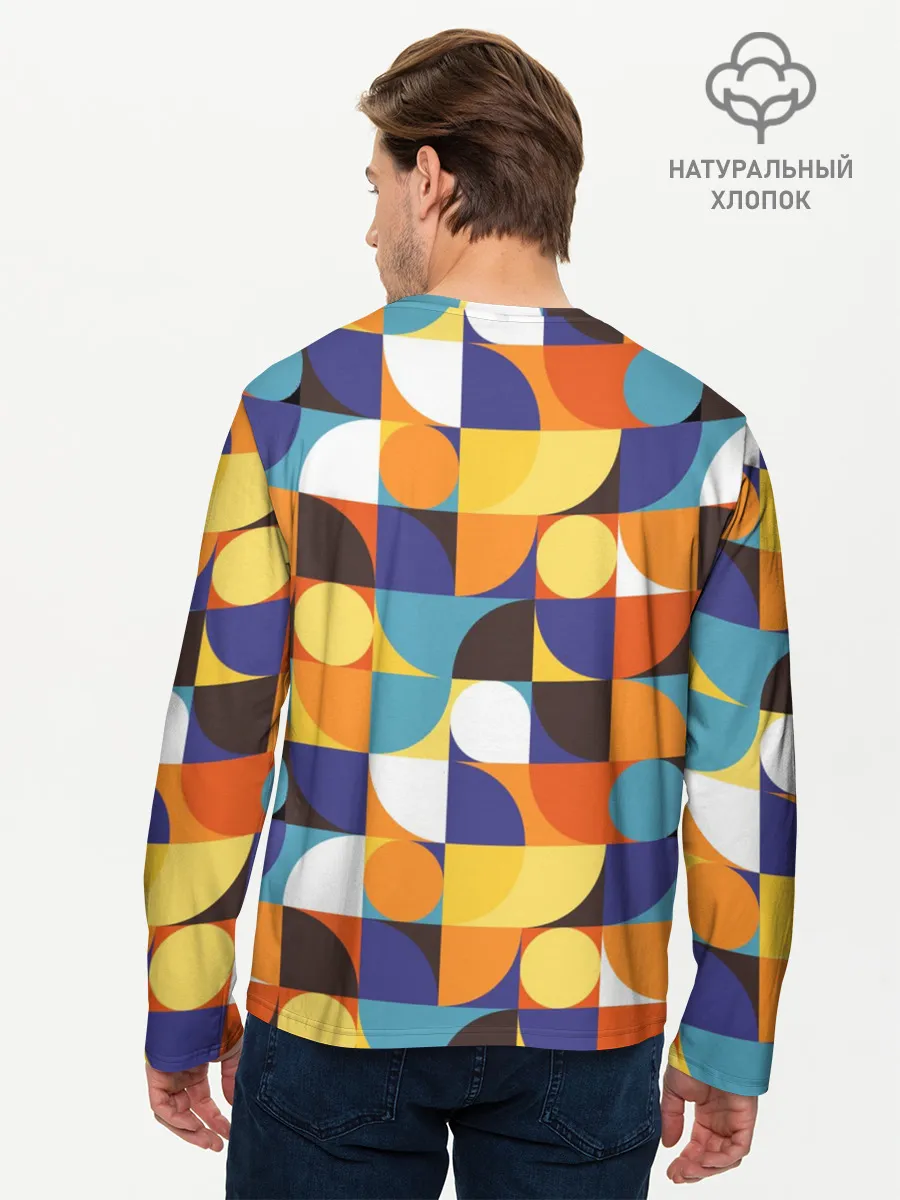 Мужской лонгслив базовый / Геометрия