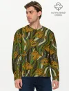 Мужской лонгслив базовый / Пираньи камуфляж
