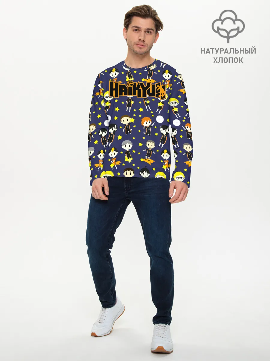 Мужской лонгслив базовый / Команда Карасуно | Haikyuu!!