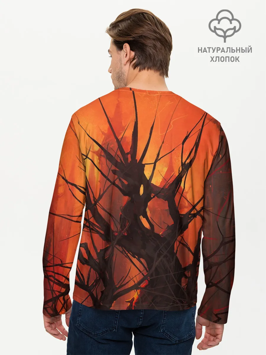 Мужской лонгслив базовый / ДРЕВО ХАОС 3D