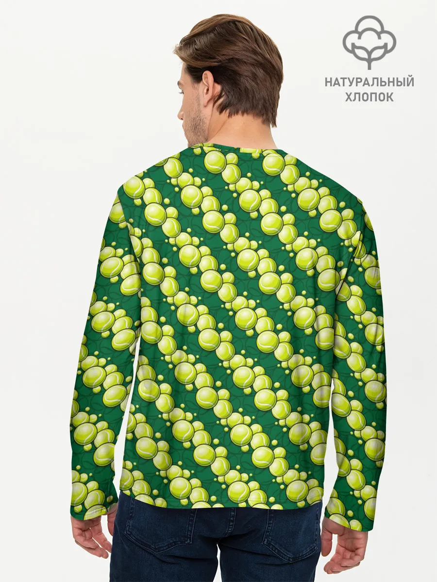 Мужской лонгслив базовый / Теннисные Мячики