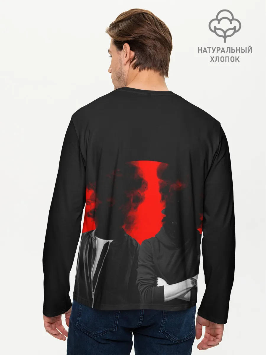 Мужской лонгслив базовый / Дымится голова