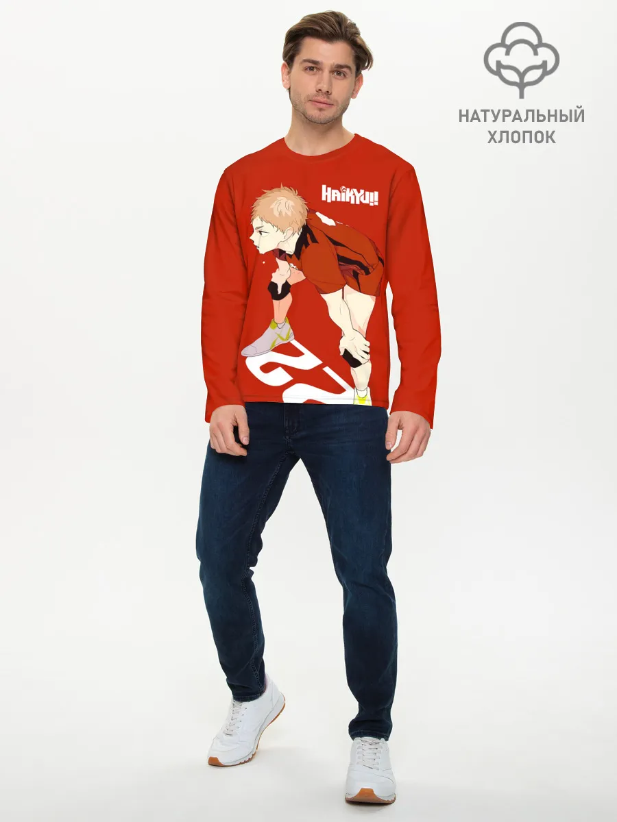 Мужской лонгслив базовый / Мориске Яку старшая Некома