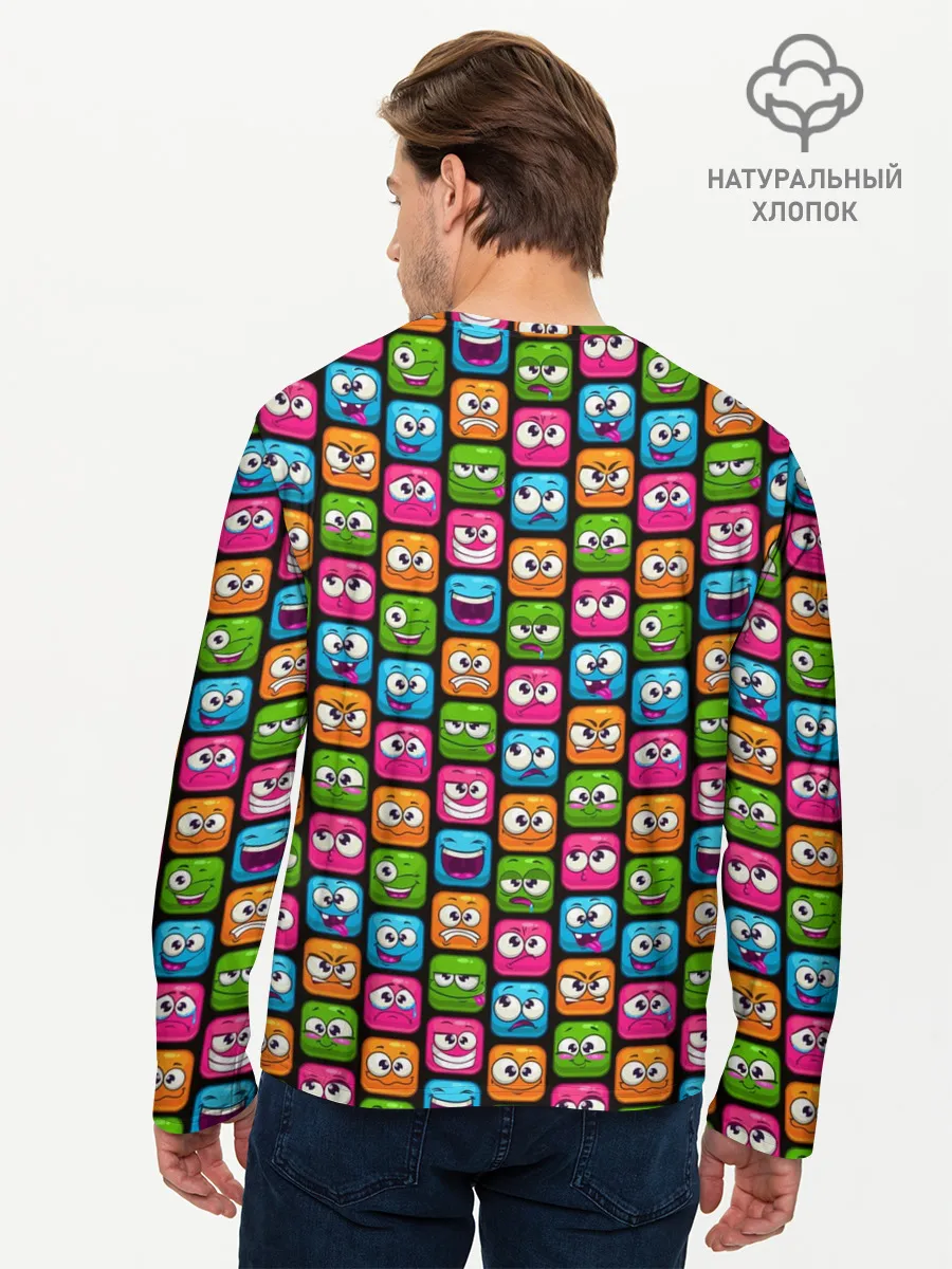 Мужской лонгслив базовый / Эмоции