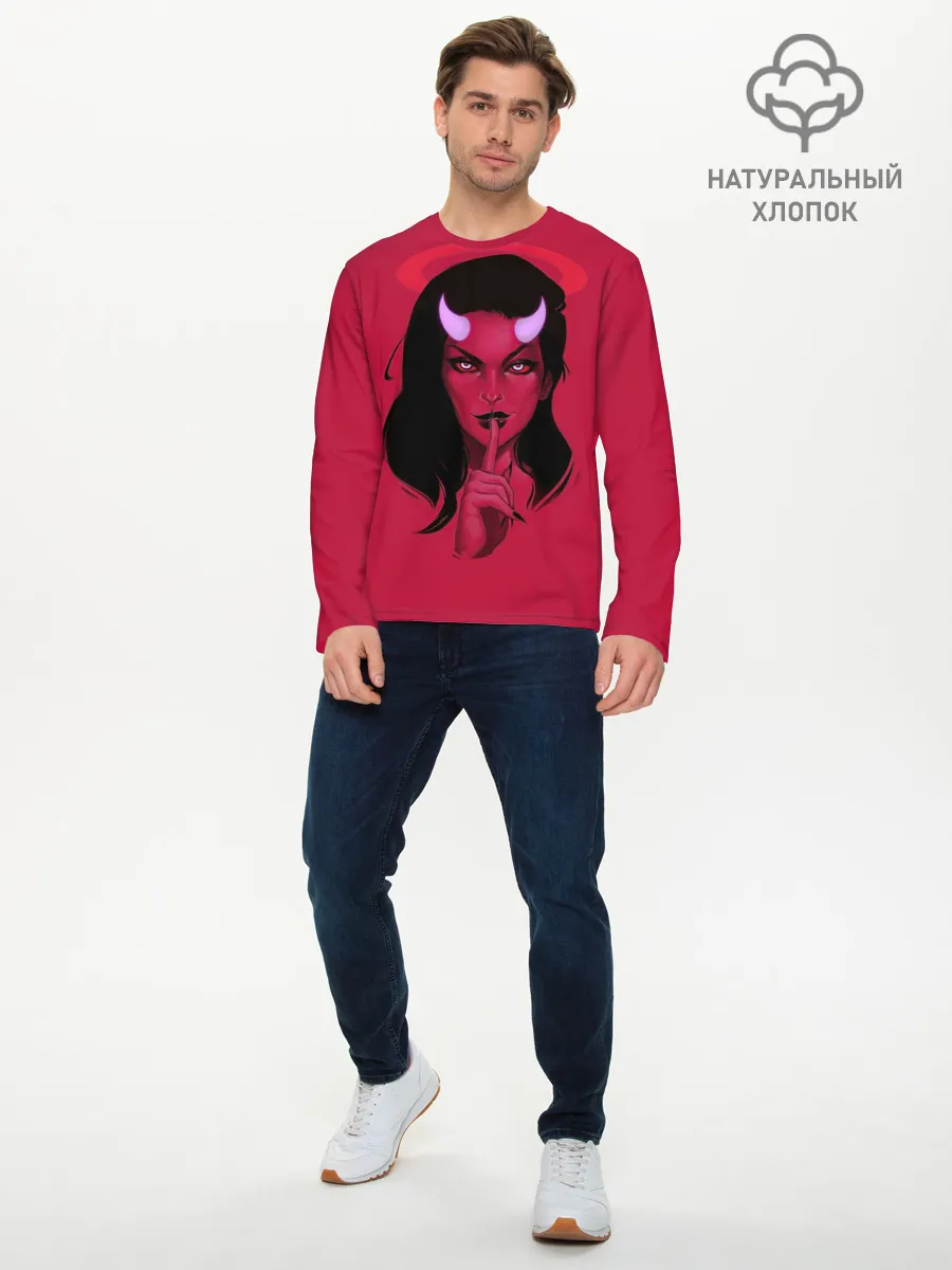 Мужской лонгслив базовый / Ангельский демон