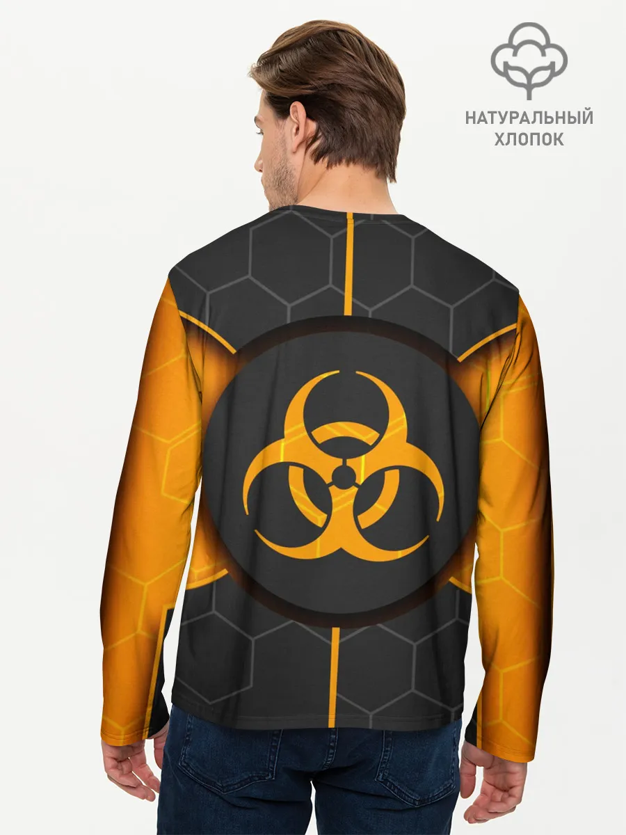 Мужской лонгслив базовый / ХИМИЧЕСКАЯ ОПАСНОСТЬ 3D