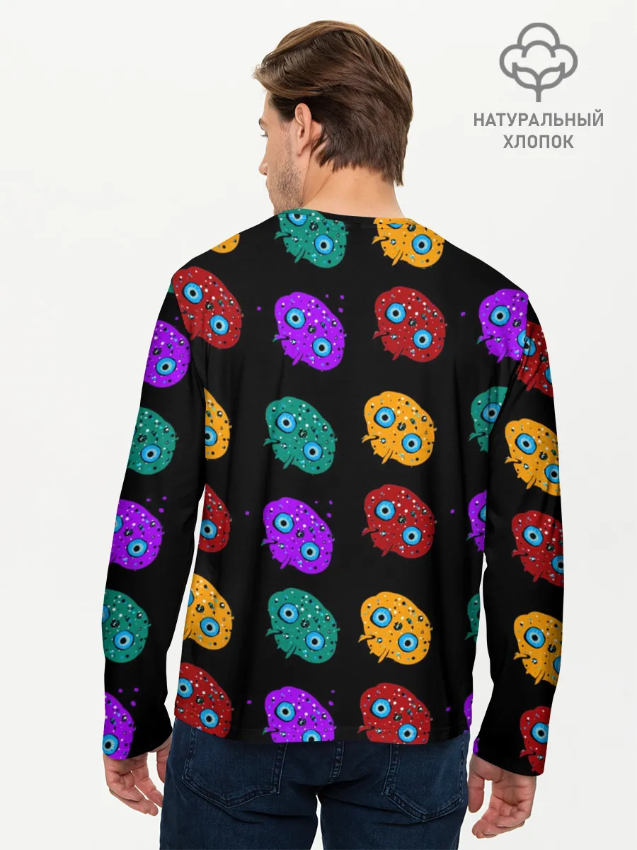 Мужской лонгслив базовый / Нашествие инопланетян-ктулху