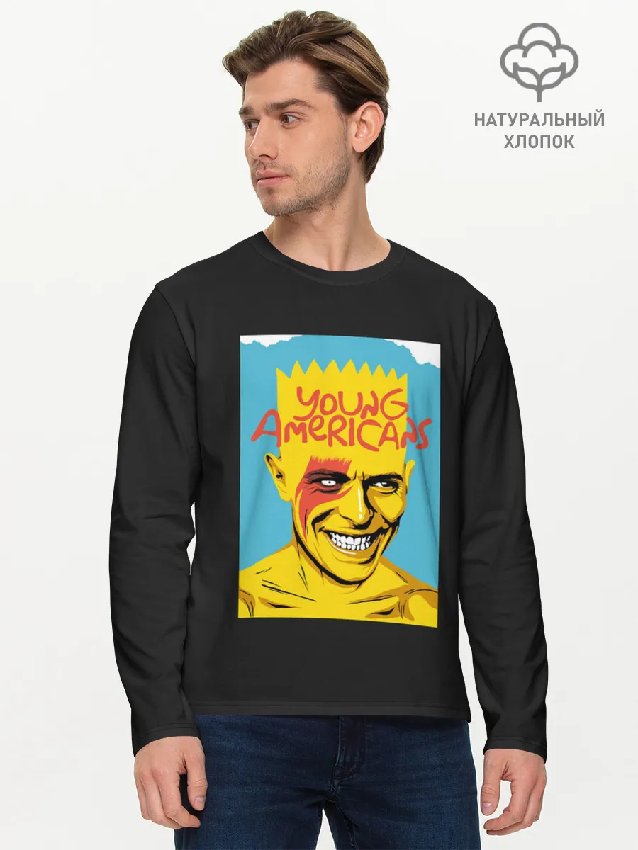 Мужской лонгслив базовый / Bart x Bowie