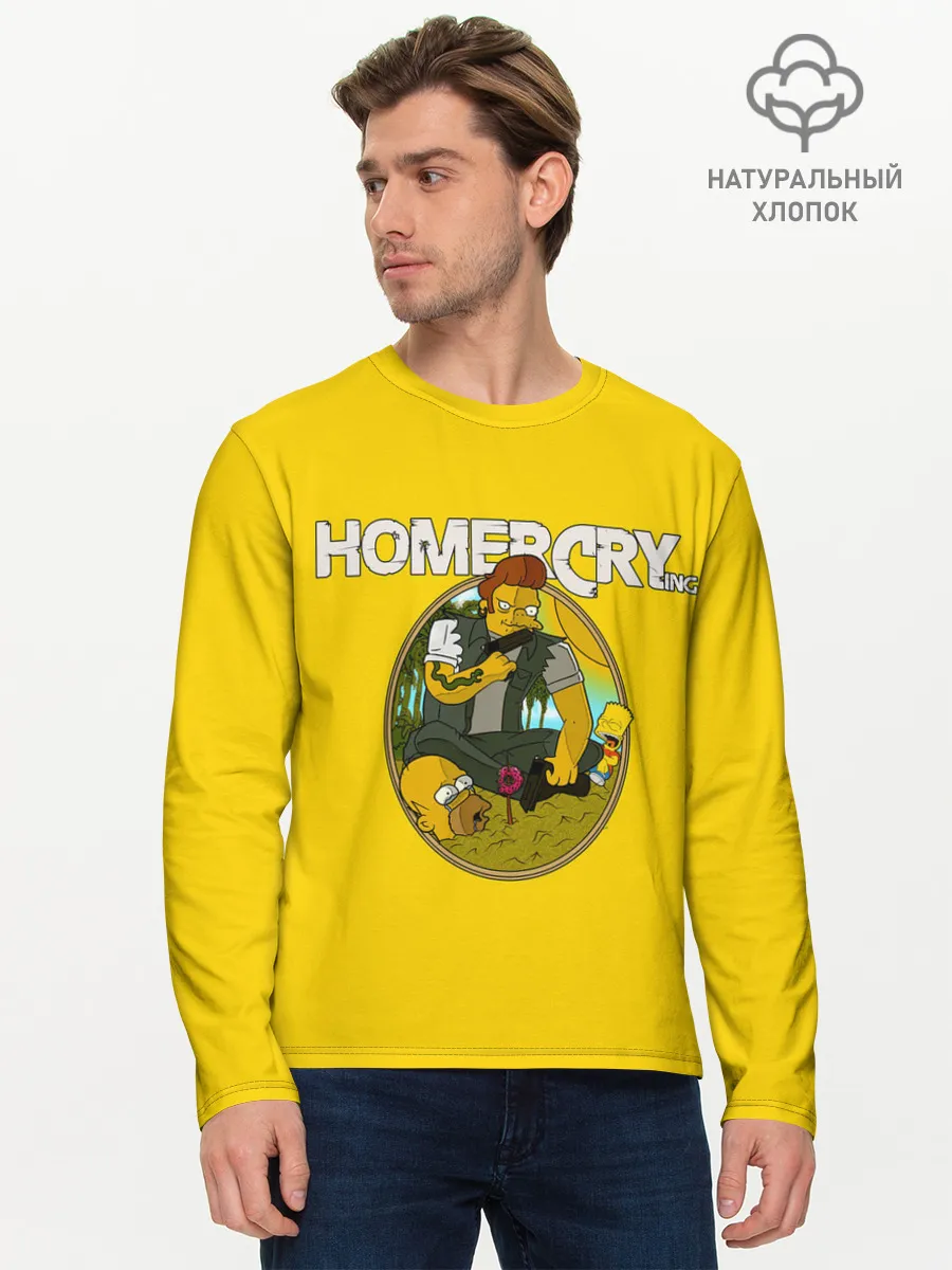 Мужской лонгслив базовый / Homer Cry