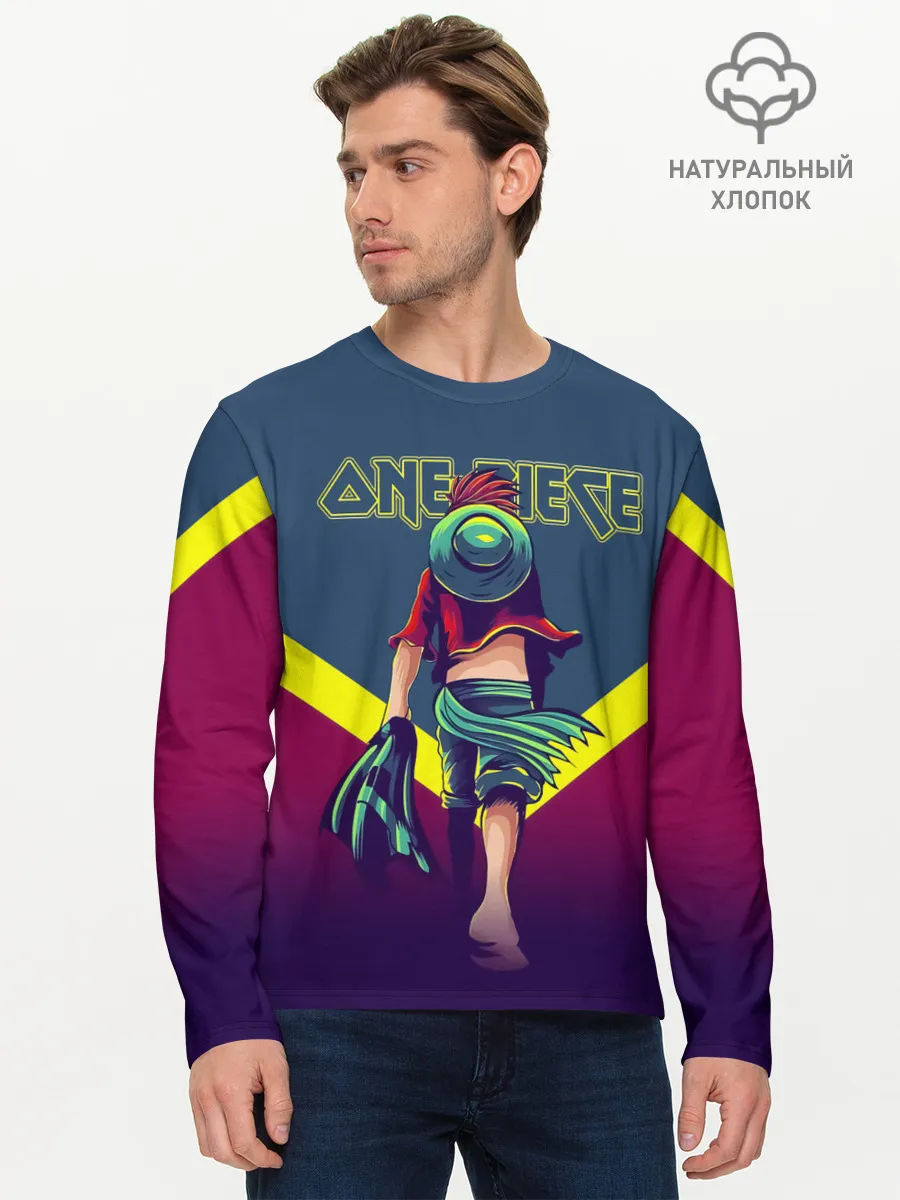 Мужской лонгслив базовый / Луффи One Piece. Большой куш