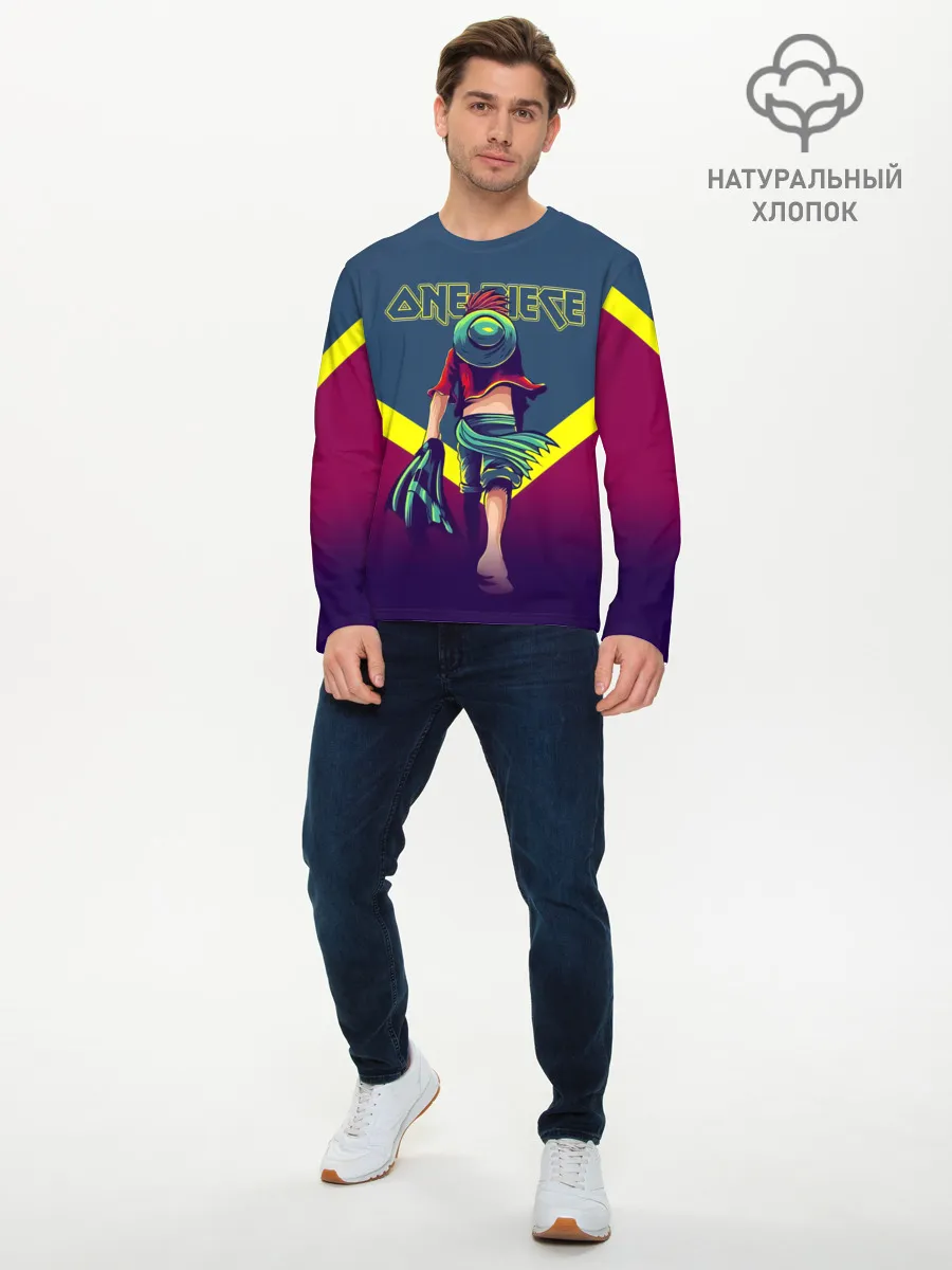 Мужской лонгслив базовый / Луффи One Piece. Большой куш