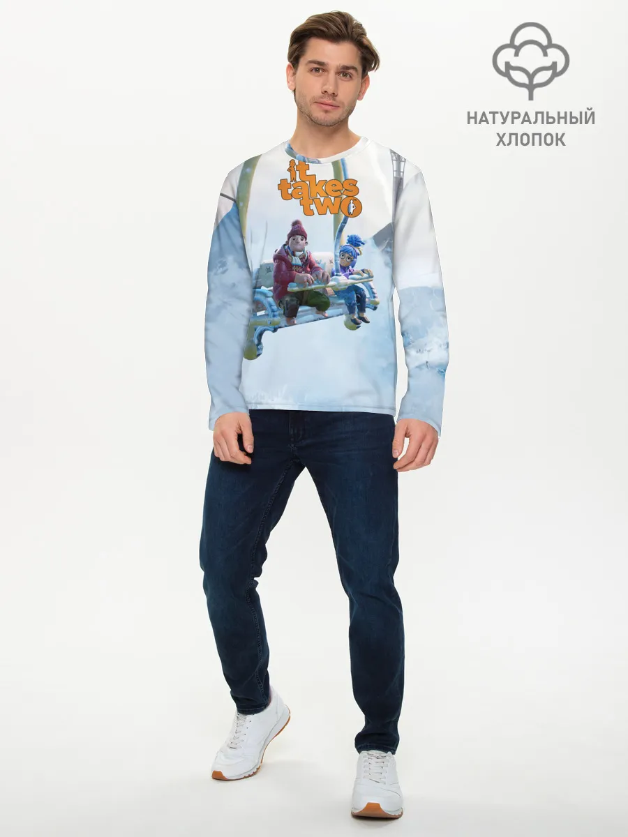 Мужской лонгслив базовый / It Takes Two Коди и Мэй