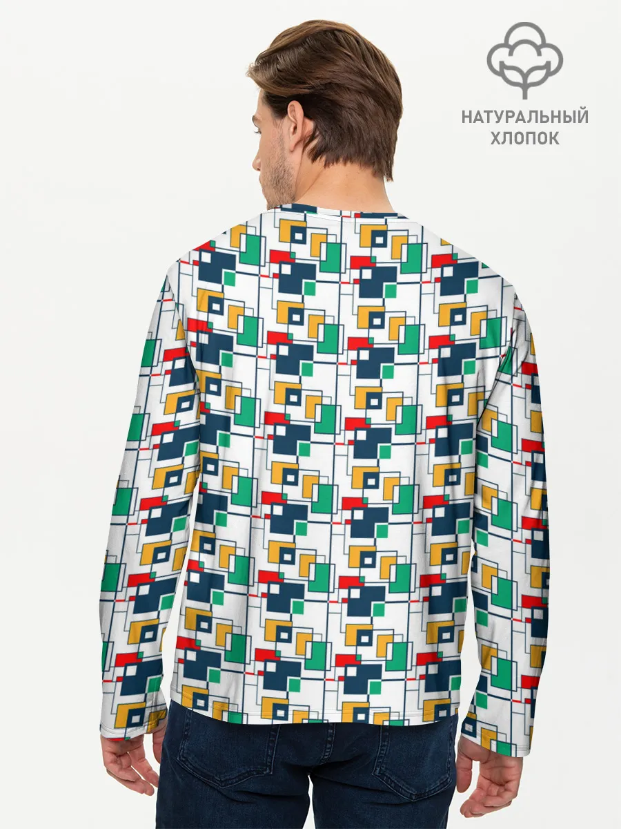 Мужской лонгслив базовый / Геометрия