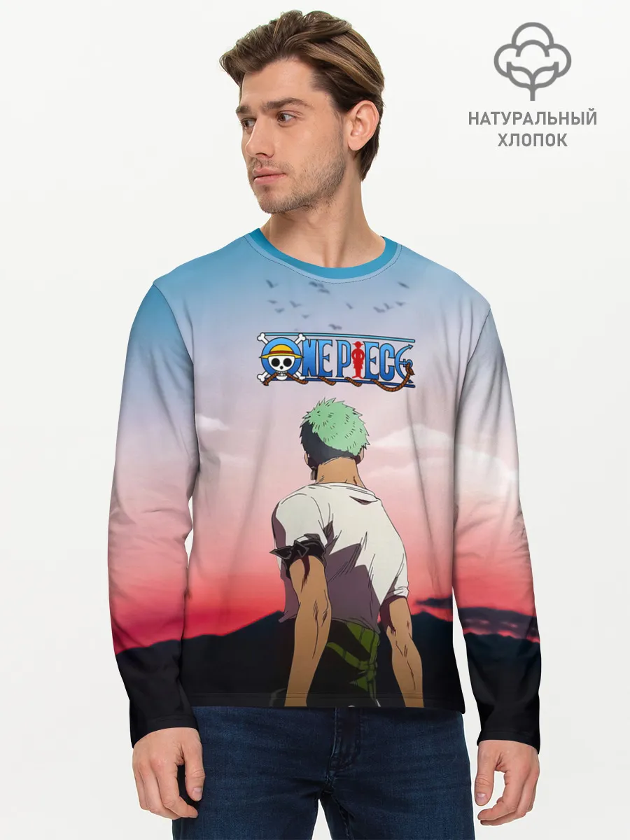 Мужской лонгслив базовый / Ророноа Зоро эпичный One Piece