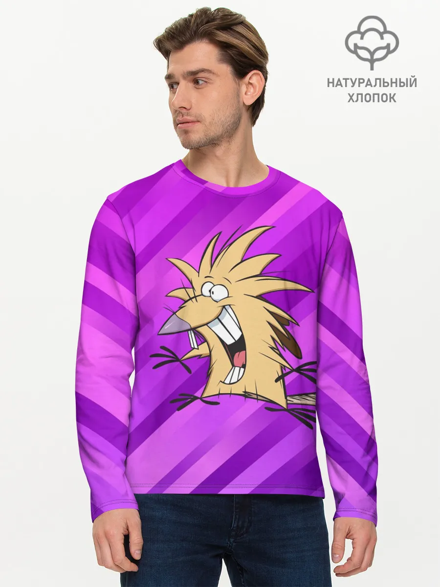 Мужской лонгслив базовый / Крутые Бобры