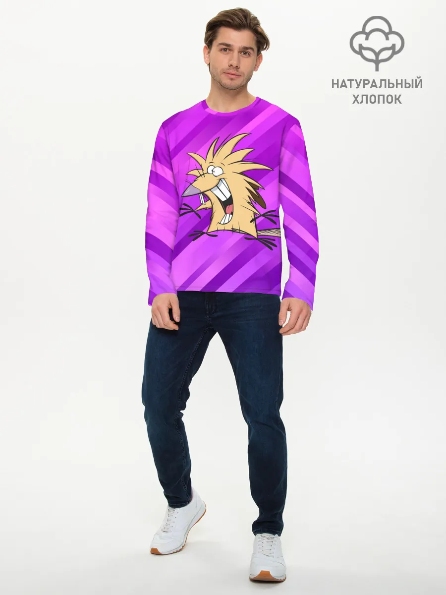 Мужской лонгслив базовый / Крутые Бобры