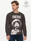 Мужской лонгслив базовый / One Piece | Манки Д. Луффи