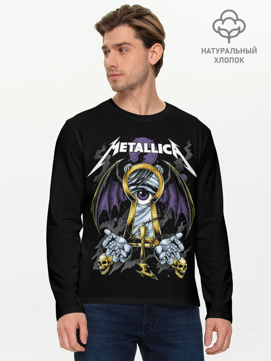 Мужской лонгслив базовый / Взгляд сквозь замок