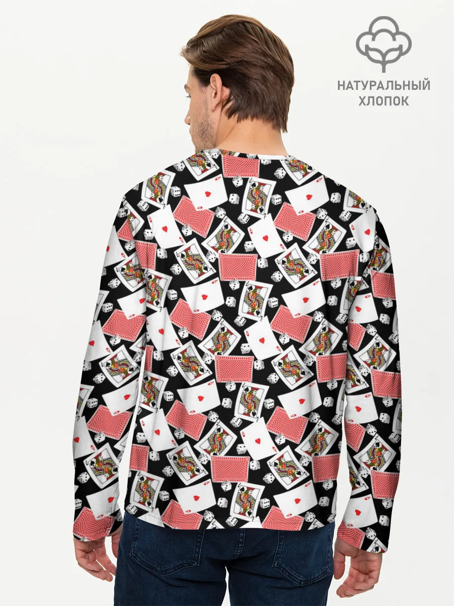 Мужской лонгслив базовый / Карты